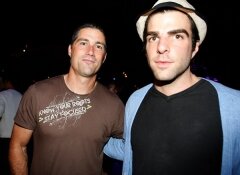 SAN DIEGO - JULY 26:  Matthew Fox (left) and Zachary Quinto attend the Entertainment Weekly and Sci Fi  Comic-Con Celebration on July 26, 2008 at Hotel Solamar in San Diego, California.  (Photo by Robert Benson/WireImage)